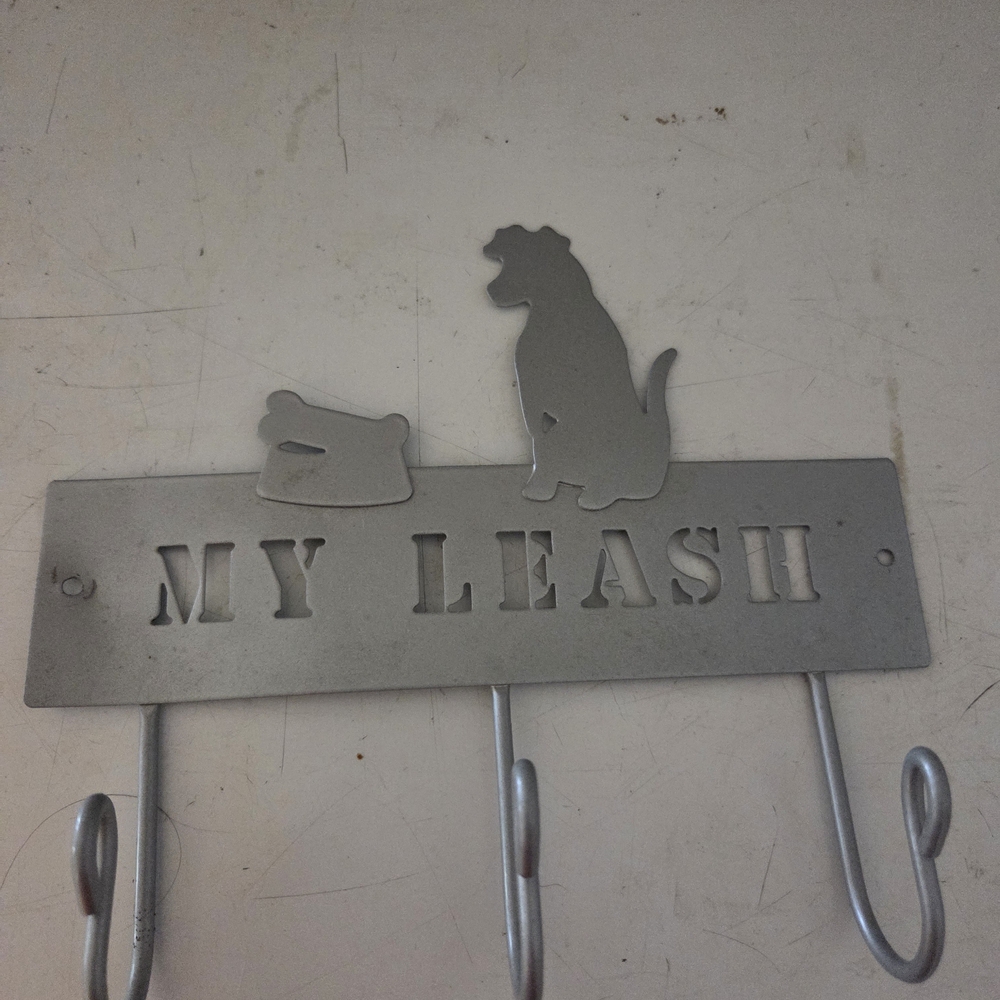 Silver Dog Leash Holder
